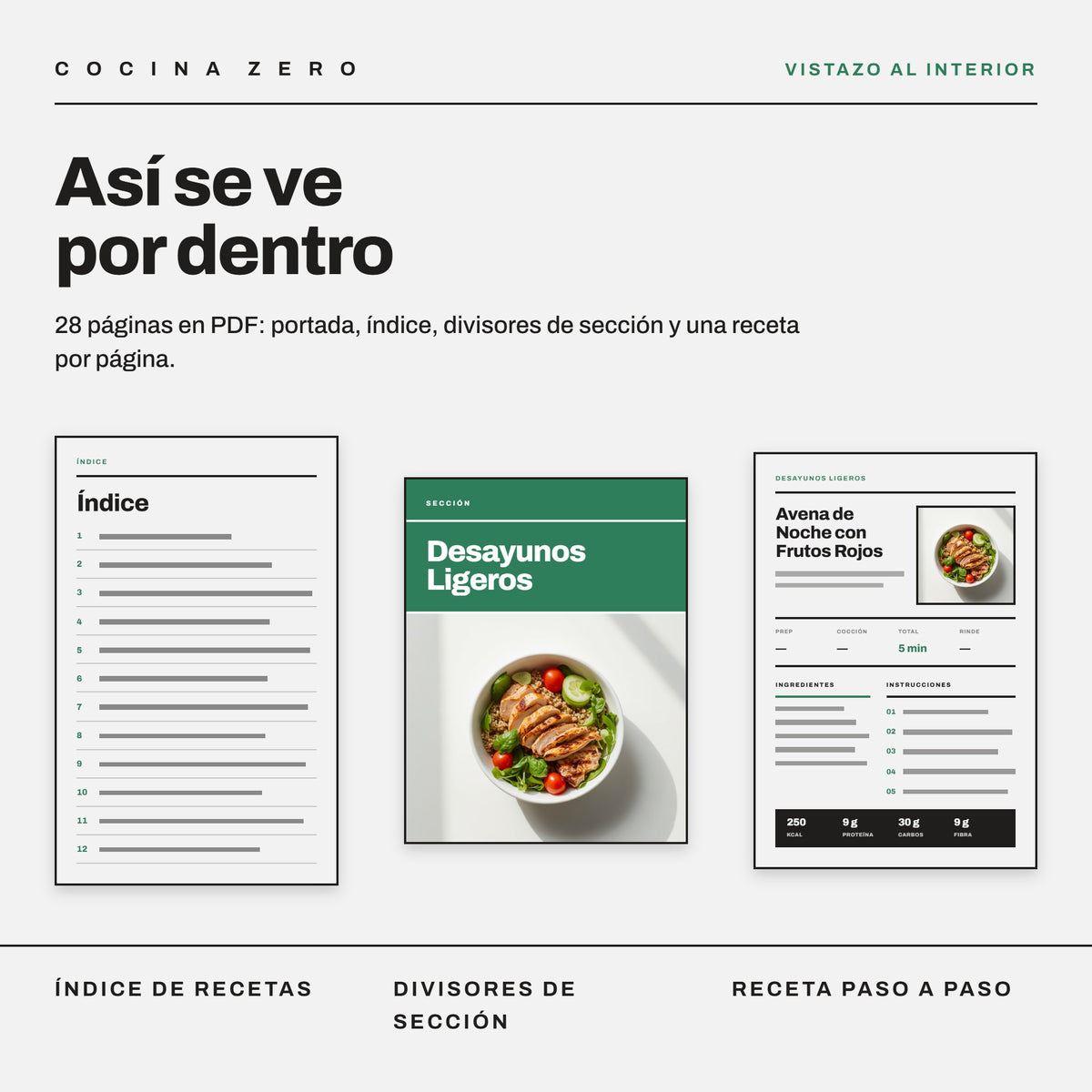 Recetas para Bajar de Peso — 20 Comidas Ligeras y Saciantes (Libro Digital PDF)
