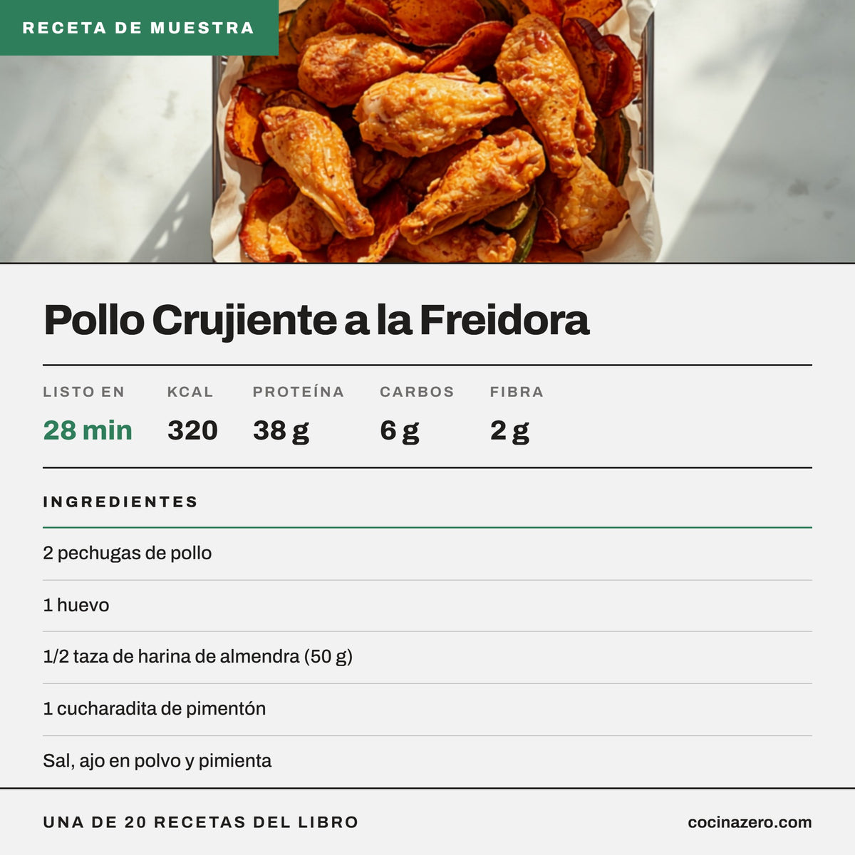 Recetas con Freidora de Aire — 20 Platos Crujientes y Saludables (Libro Digital PDF)