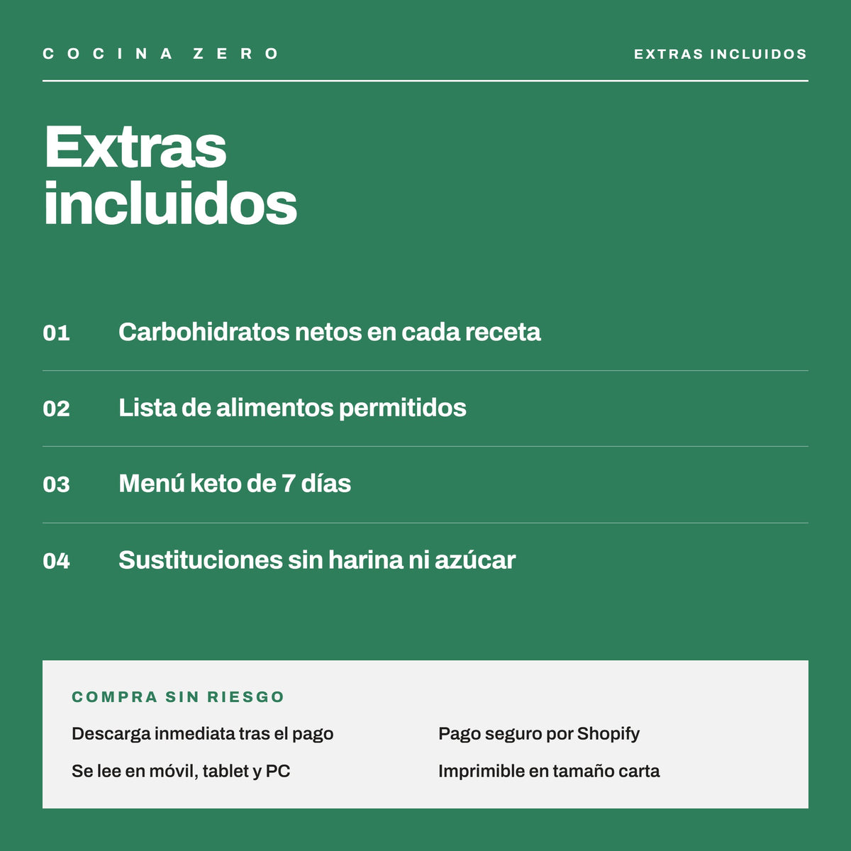 Recetas Keto en Español — 20 Comidas Bajas en Carbohidratos (Libro Digital PDF)